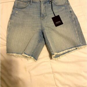 High Waisted Denim Short